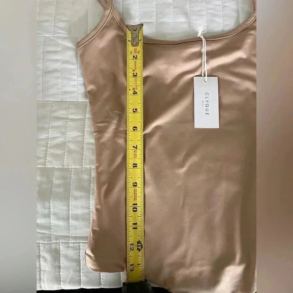 CLYQUE THE LABEL DONYA NUDE BODYSUIT TAN BEIGE THIN STRAP THONG LOW CUT-NWT - Picture 6 of 8